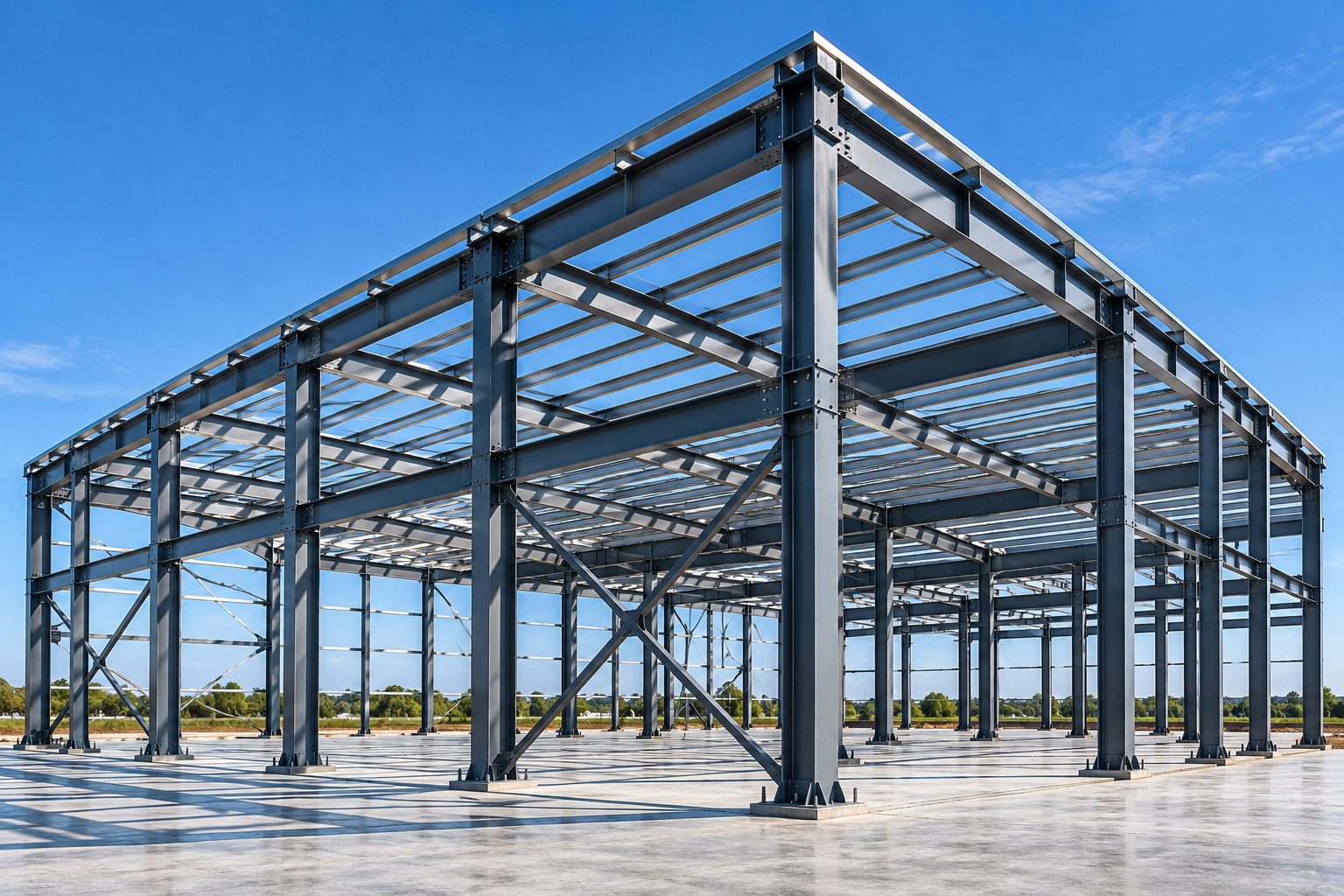 Steel structural framework